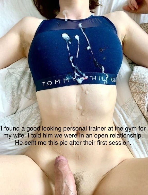 Hotwife Captions wife with personal trainer